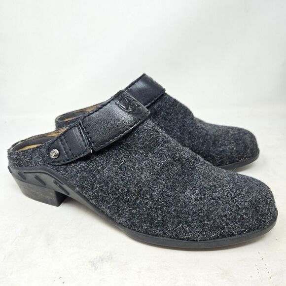 ARIAT Sport Wool Clog Mule Leather Strap Style 94039 Size 8.5 - Picture 1 of 15